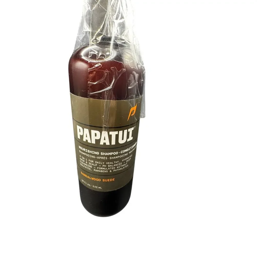NWT Paptui Shampoo+Conditioner 18oz Sandalwood Suede
